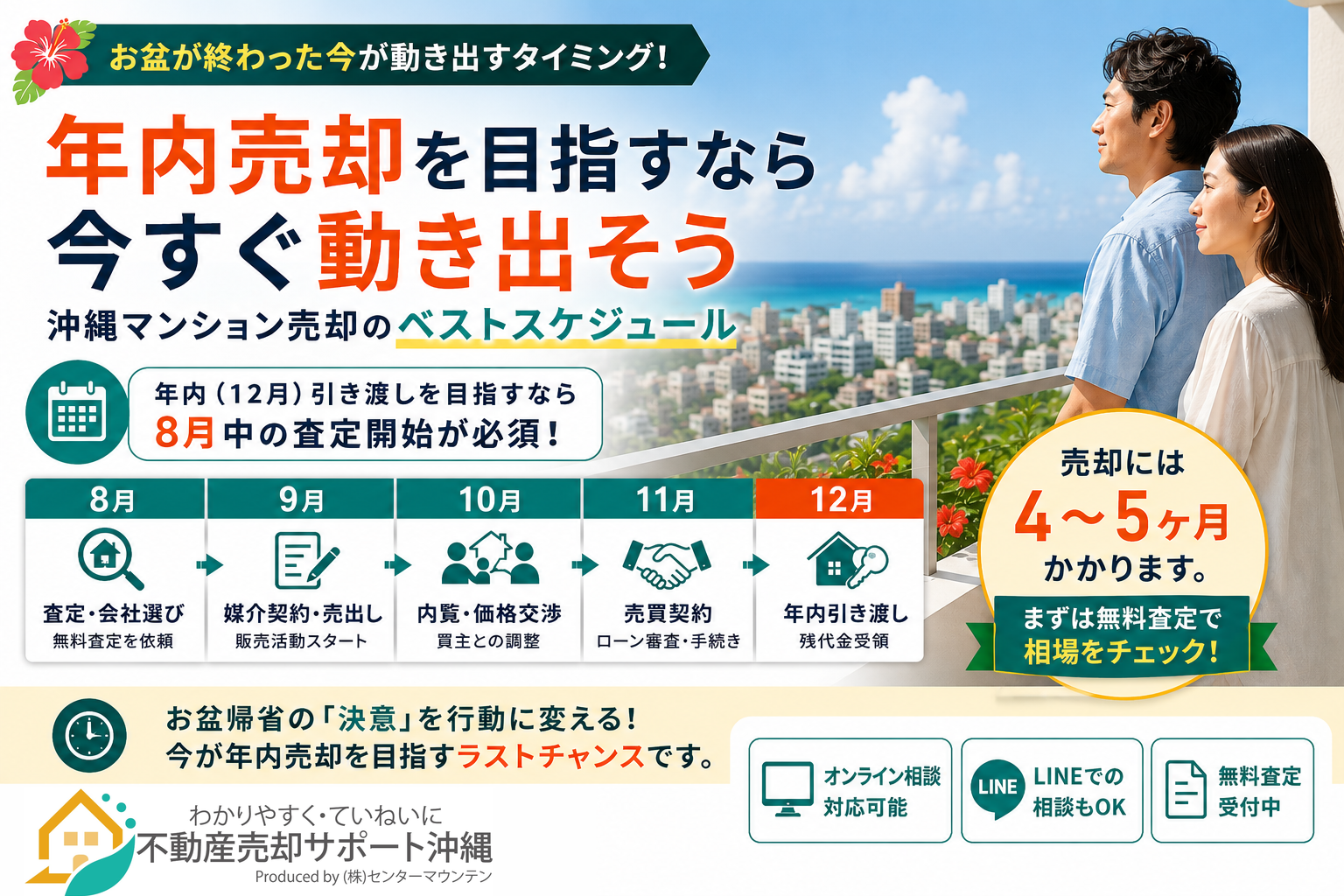 お盆が終わったら動き出そう｜沖縄のマンション・実家を年内に売るための逆算スケジュール