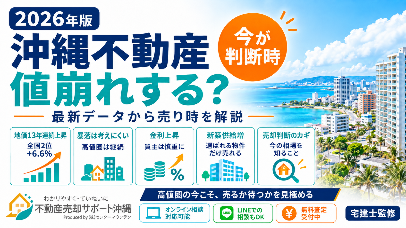 沖縄の不動産は値崩れする？2026年後半の価格予測と売り時